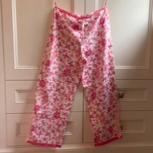 COPY - Josie Natori Pajamas, size medium, Pink Floral top and bottom. Lightly W…